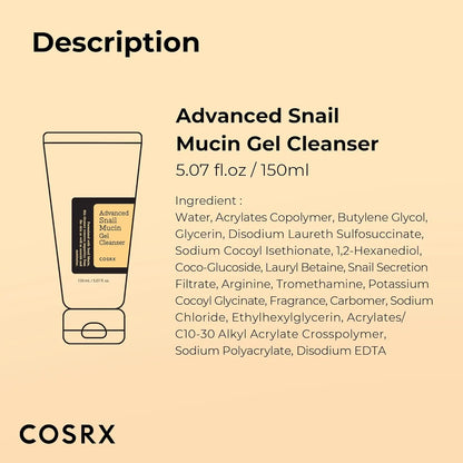 COSRX Advanced Snail Mucin Gel Cleanser 150ml