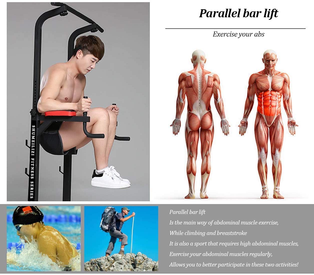 Weight Bench Chin Up Pull Up Station Power Tower