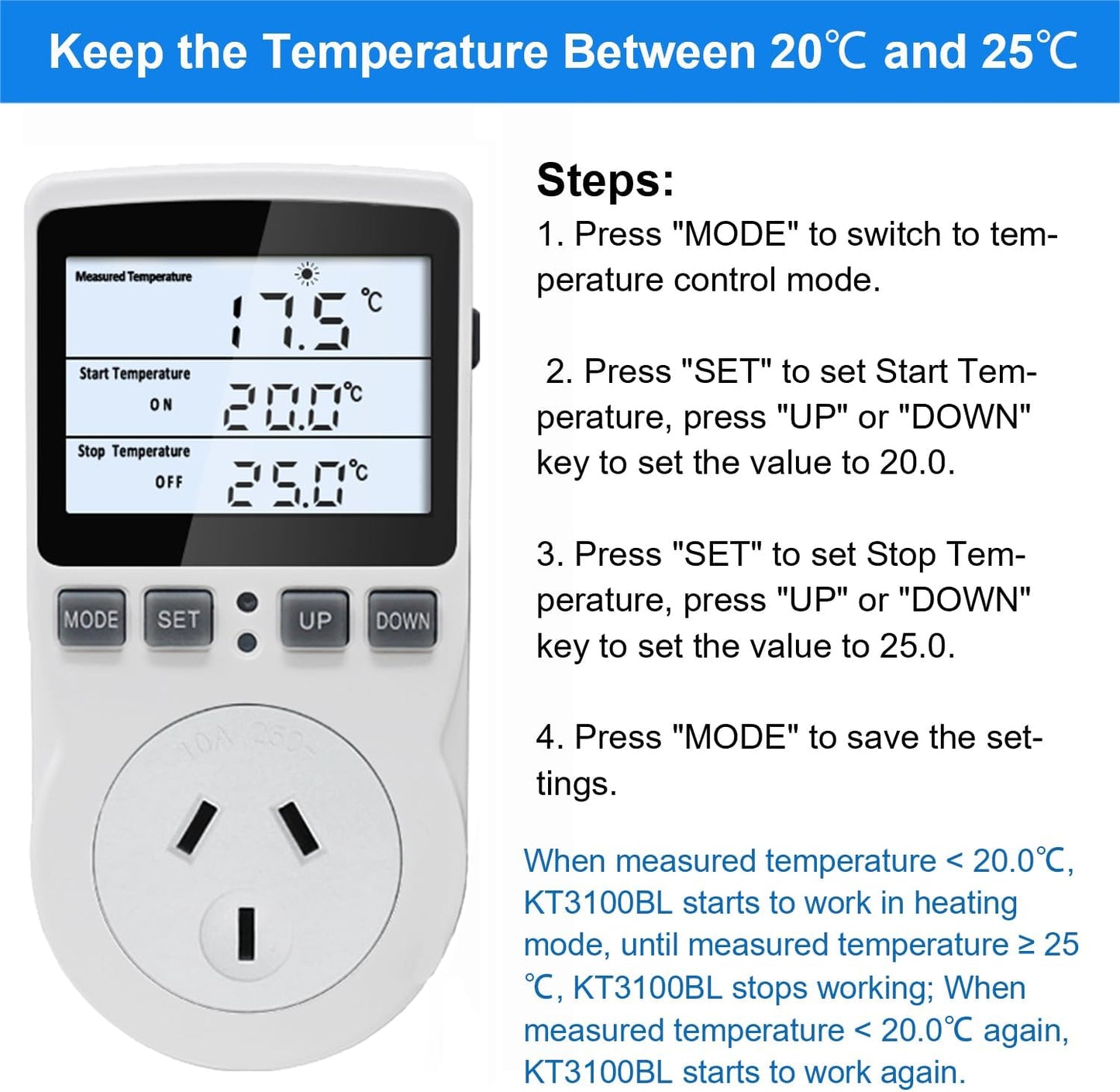 Digital Temperature Controller Thermostat Timer