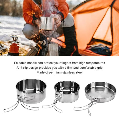 Outdoor Cookware Set - 304 Stainless Steel Camping Utensils Kit HW2011