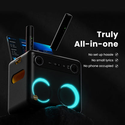 Ikarao Break X2 Karaoke Machine System With 10.1″ Touch Screen Wireless Mic