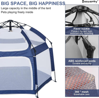 Baby Playpen Kids Tent Carrying Bag Portable Play Yard Toddlers (Blue)