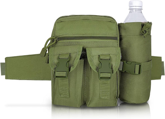 Ecotrek Waterproof Waist Bag with Removable Bottle Pouch - Multi-Pocket Outdoor Sports BL7013