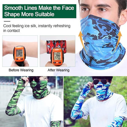 Ice Silk Cooling Face Cover Bandana & Neck Gaiter –  HX5401