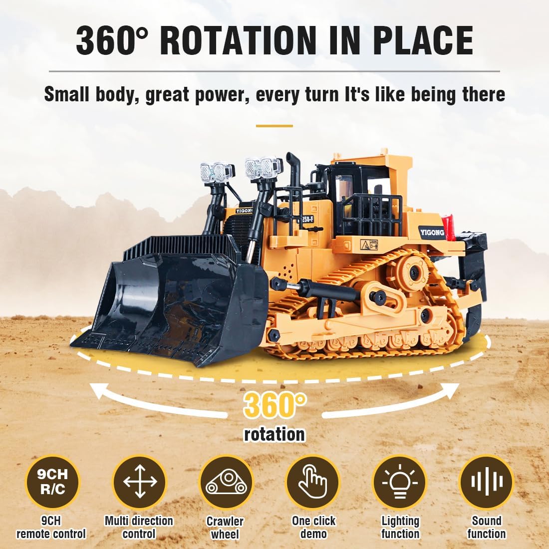 RC Bulldozer Remote Controlled Toys