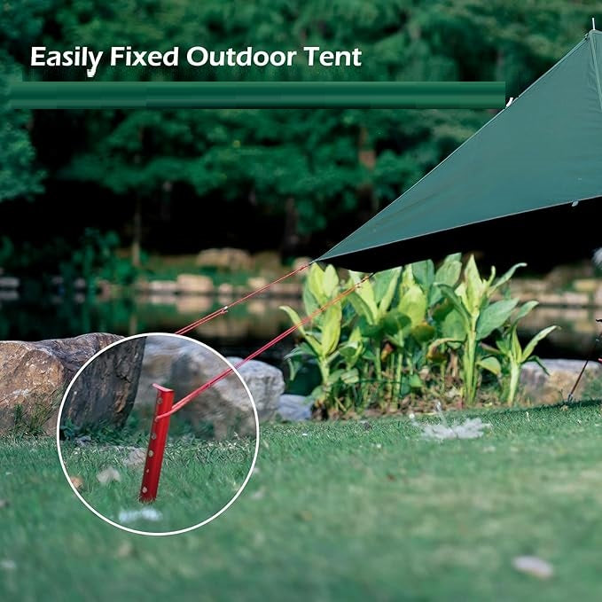 ECOTREK Snow & Sand Tent Stakes – 31cm Aluminum U-Shaped Pegs for Camping & Beach JP5604