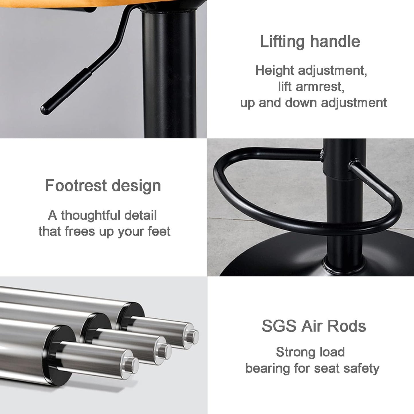 Bar Stools Adjustable Swivel Bar Stools