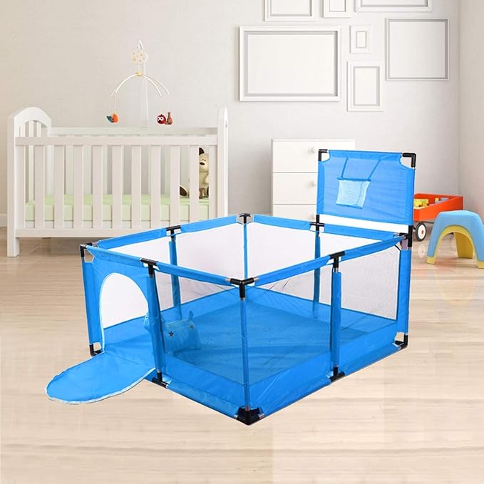 Baby Kids Playpen Yard Fence Play Pen Blue