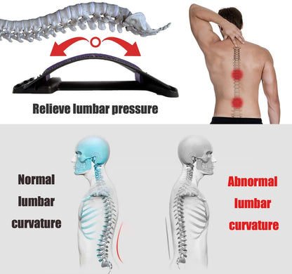 Back Spine Tractor,Lumbar Spine Back Support Stretch Waist Relax Mate Blue