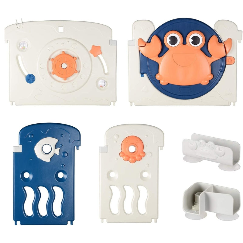 Luxurious Baby Playpen 12+2 Panels (Ocean-Blue)