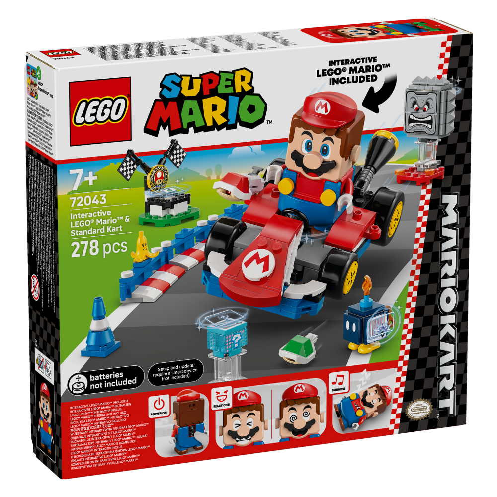 LEGO Super Mario: Mario Kart Interactive LEGO Mario and Standard Kart (72043)
