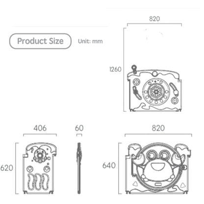 Luxurious Baby Playpen 12+2 Panels (Ocean-Blue)