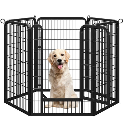 100cm Tall 6 Panels Heavy Duty Dog Playpen Exercise Barrier Outdoor Indoor Fence