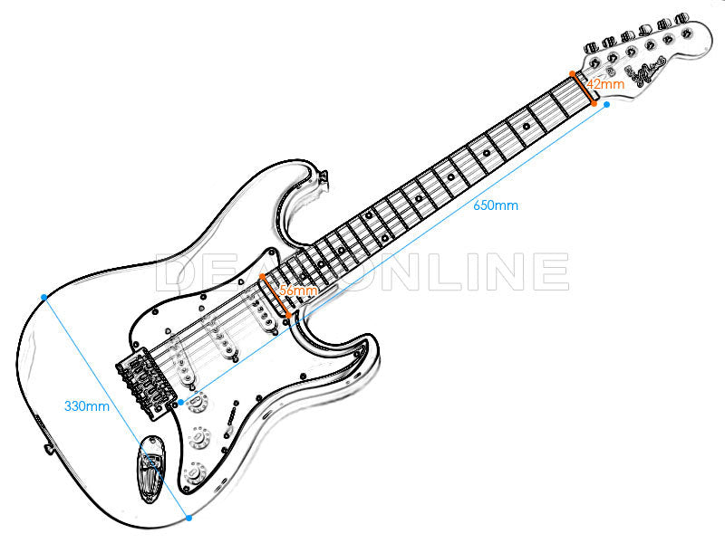Orange Electric Guitar, MS-100/ORG, Glossy
