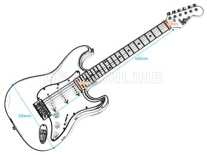 Orange Electric Guitar, MS-100/ORG, Glossy
