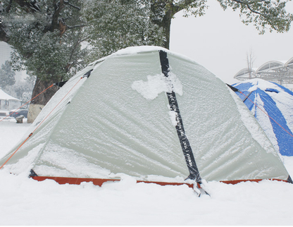 3-Person Double-Layer Four-Season Mountaineering Tent with Snow Skirt