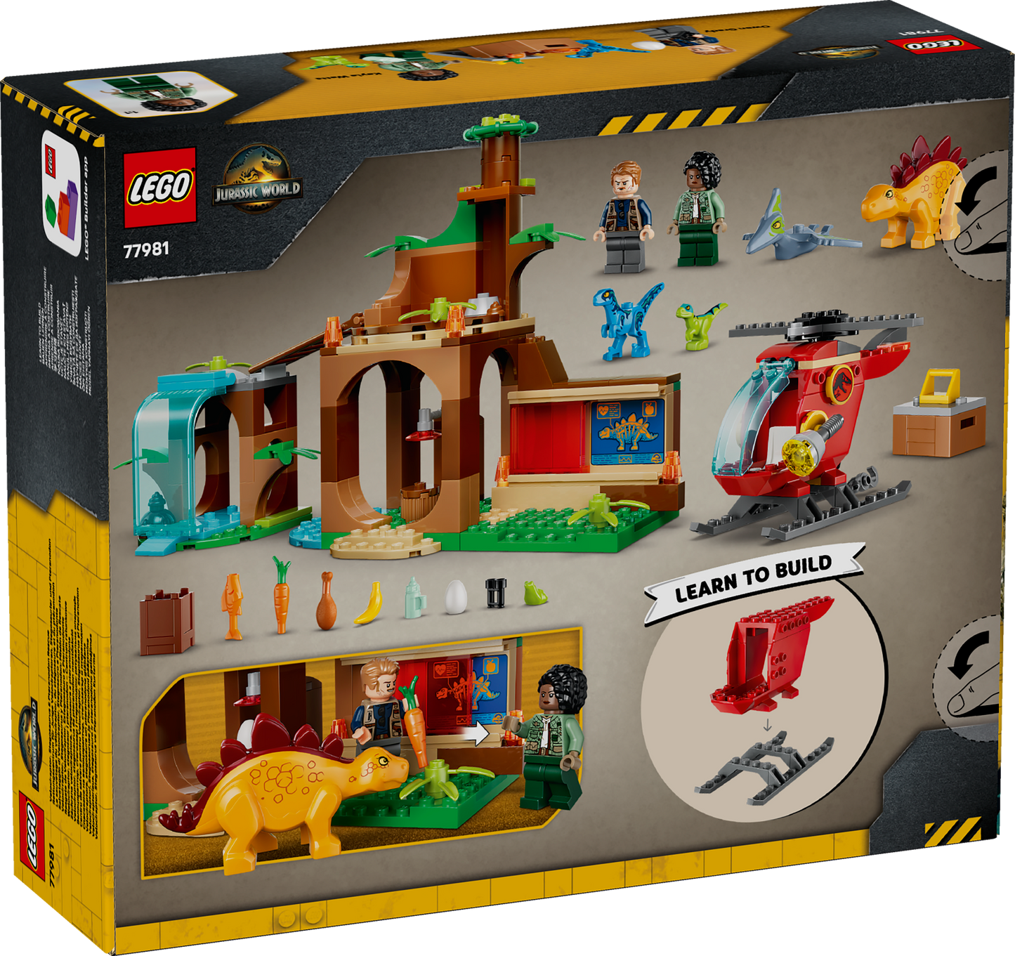 LEGO Jurassic World: Velociraptor Stegosaurus and Pteranodon Rescue (77981)
