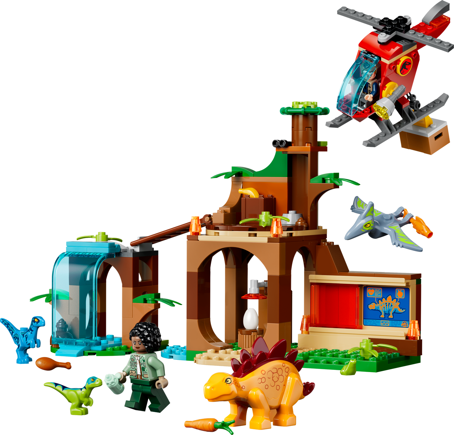 LEGO Jurassic World: Velociraptor Stegosaurus and Pteranodon Rescue (77981)