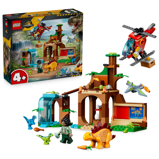 LEGO Jurassic World: Velociraptor Stegosaurus and Pteranodon Rescue (77981)