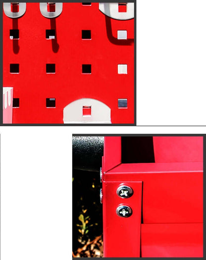 Cart 3-Tier Parts Steel Trolley Storage Organizer Red - The Shopsite