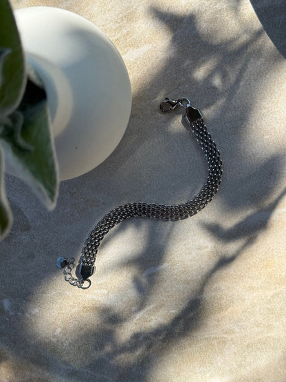 Ataahua Silver Braided Mesh Bracelet