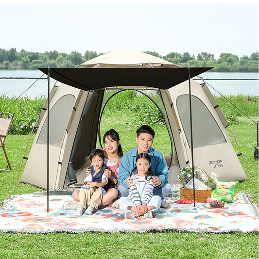 Hexagonal Camping Tent - Durable, Quick Setup JLP5467