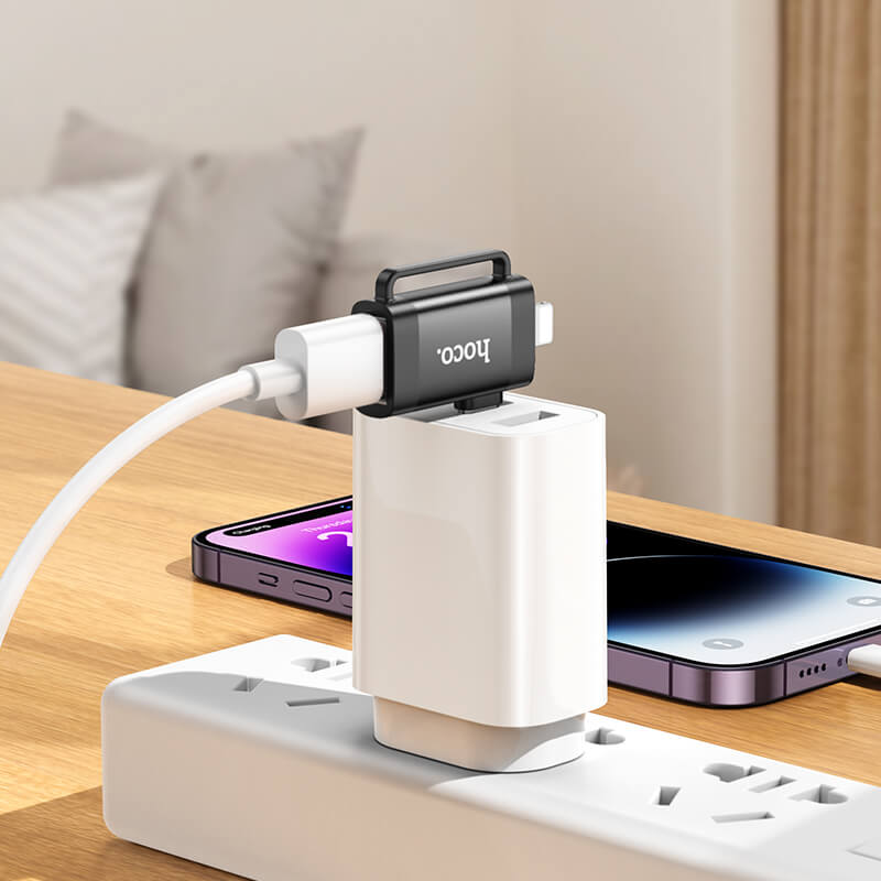 Hoco 2-in-1 Portable Mini Adapter Lightning & Type-C to USB-A OTG
