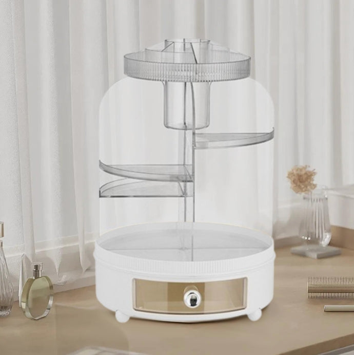 360 Degree Rotating Cosmetics Storage Box Desktop Large Capacity cosmetics Rack