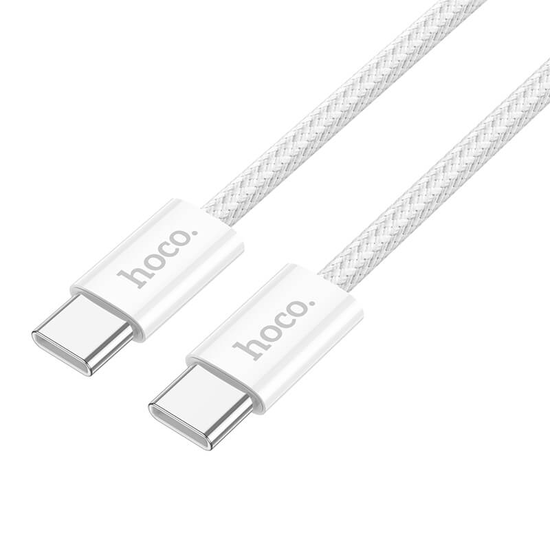 Hoco Braided Type-C to Type-C 60W Fast Charging Data Cable 2m X104