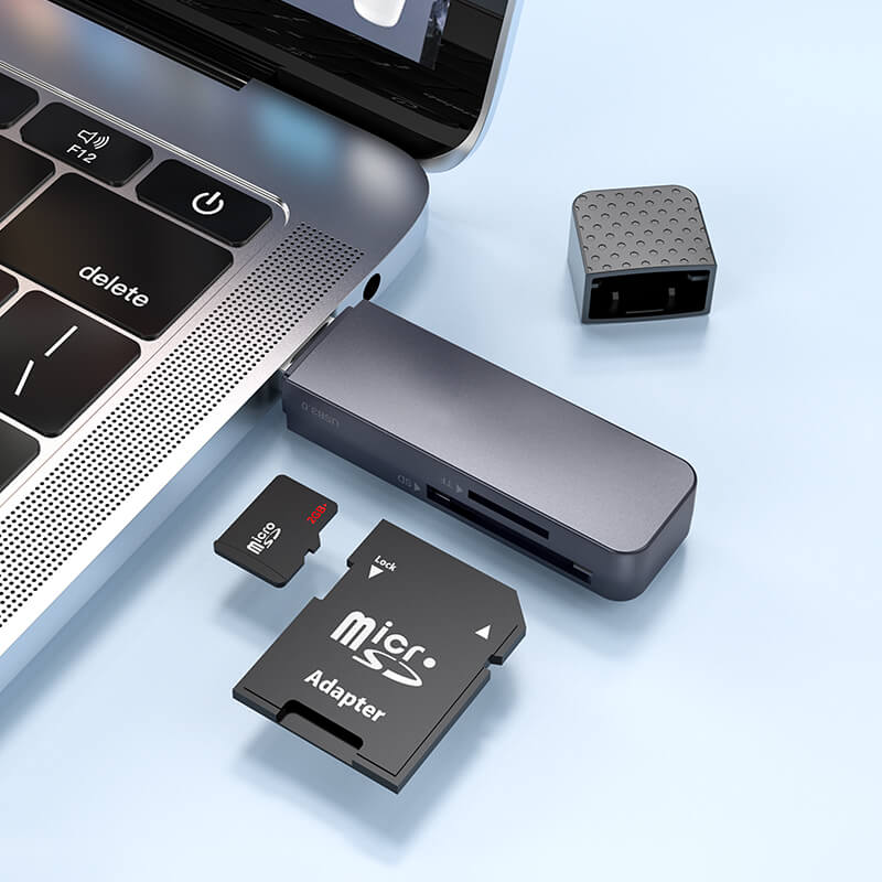 Hoco USB 2.0 Dual Slot High Speed Portable Card Reader for SD & TF Cards HB45