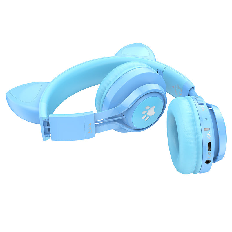 Hoco Cat Ear Bluetooth Headphones for Girls and Kids Ages 3+ W39