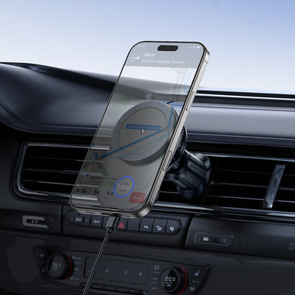 Hoco Magnetic 15W Wireless Fast Charging Car Air Vent Holder with Cooling Fan HW36
