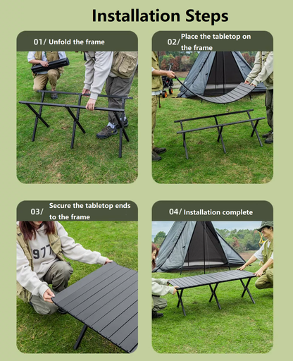 Portable Outdoor Folding Table – Egg Roll Style, 120cm LFRD5648