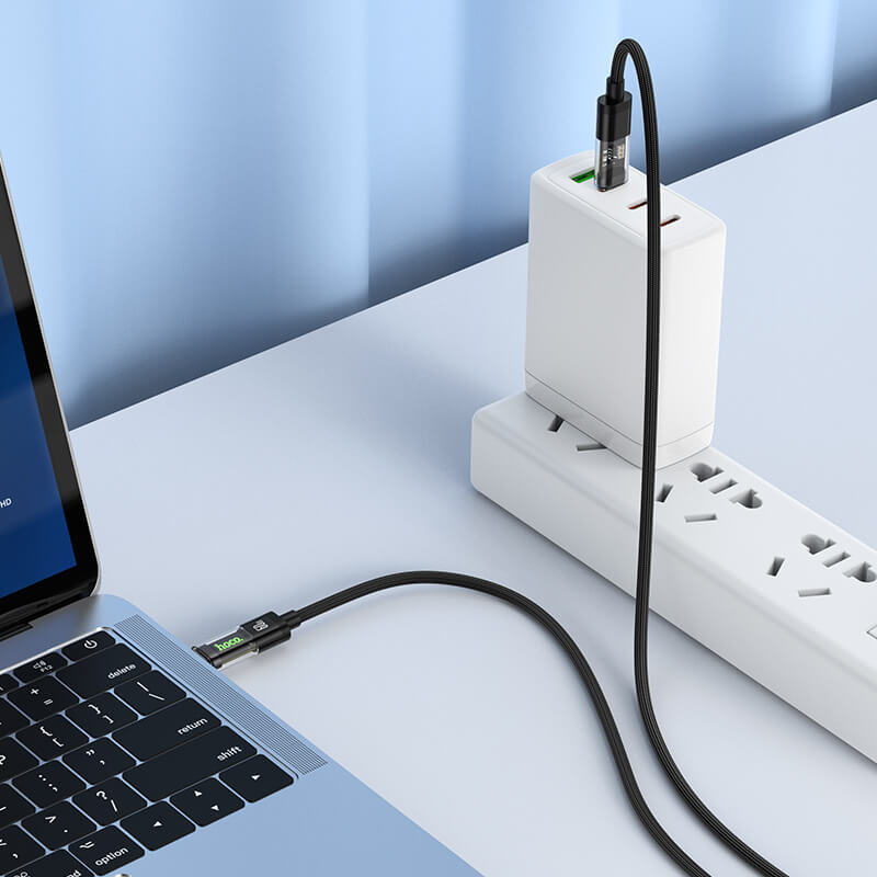 Hoco Transparent Discovery Edition 60W charging data cable for Type-C to Type-C U116