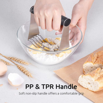 Dough Blender with 10cm Fixed Handle Pastry Mixer with 5 Stainless Steel Blades