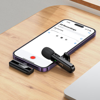 Hoco Lightning Lapel Mic Wireless Omni Directional Microphone L20-L