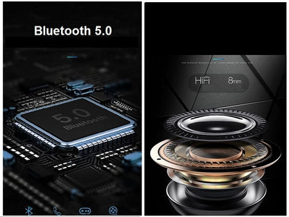 BLUE Wireless bluetooth Headset Headphones Foldable Stereo Earphones LED Super