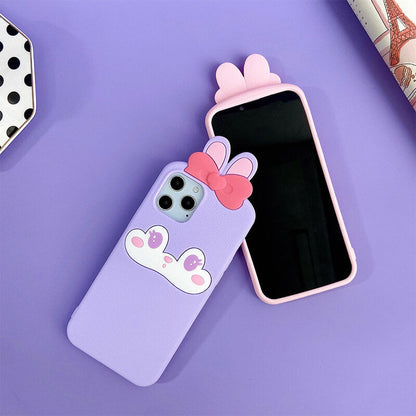 Suitable for Phone Q Uncle Cute Bunny Silicone Phone Case