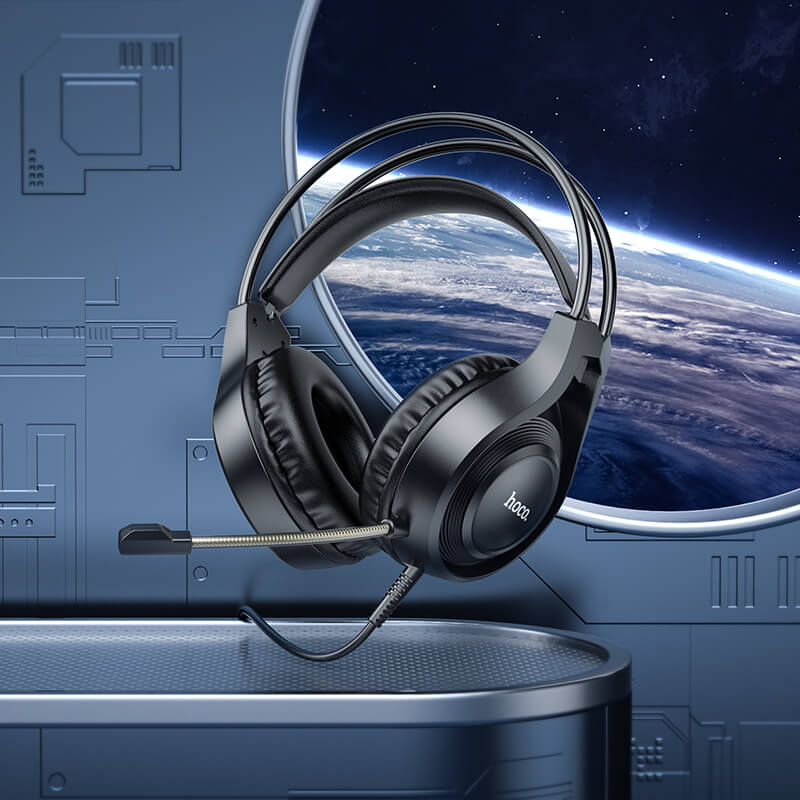 Hoco Tiger 50mm Immersive Gaming Headset with Mic for PC Mobile W106