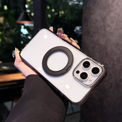 Compatible with iPhone 16 Pro Max 360° Rotating Magnetic Ring Stand Case