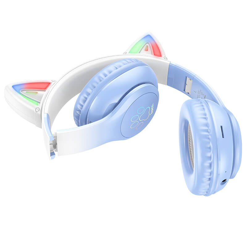 Hoco Ergonomic Cat Ear Bluetooth Headset with LED Light W42