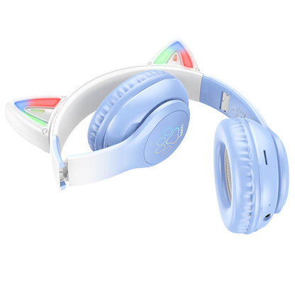 Hoco Ergonomic Cat Ear Bluetooth Headset with LED Light W42