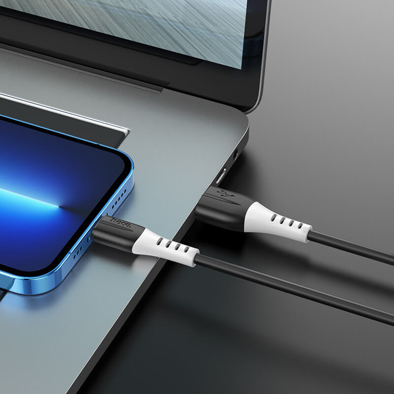 Hoco Silicone Charging Data Cable USB-A to Lightning 1m X82