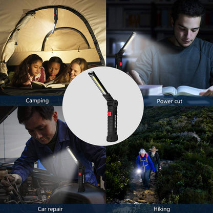 LED Work Light Flashlight with Magnetic Base 270°Rotate Grill Light and 5 Modes