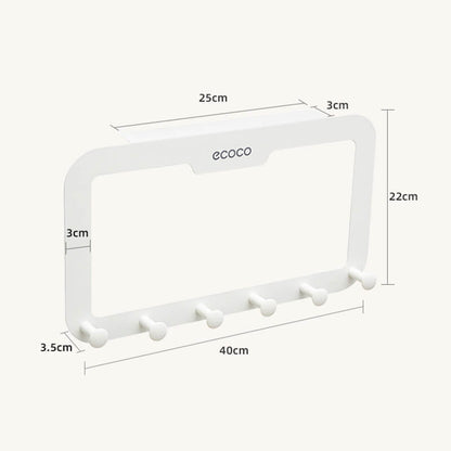 Mobie No Drill Heavy Duty Adhesive Door Hooks with Strong Hold & Silent Close
