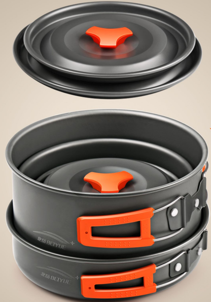 Outdoor Large Cookware Set – Camping Cookware Ideal for 4–5 People