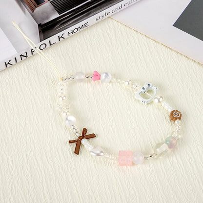 Mobie Cute Cat Phone Chain Anti-Drop Wrist Lanyard 17.5cm