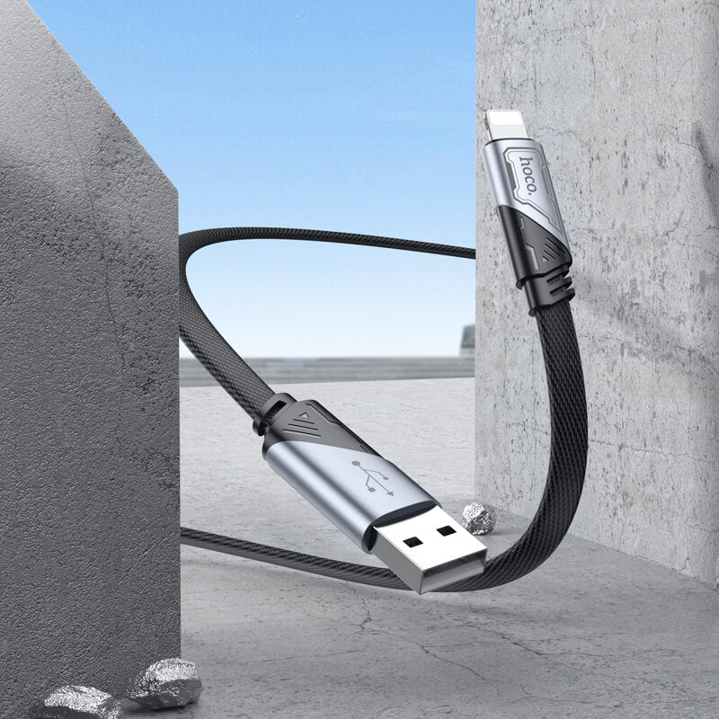 Hoco Braided Lighting to USB-A 2.4A Charging Data Cable 1.2m U119