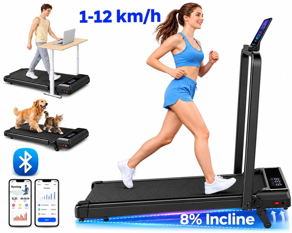 Foldable Walking Pad Treadmill Compact Flat