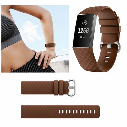 Fitbit Charge 3 / 4 Strap Fitbit Belt Large Brown